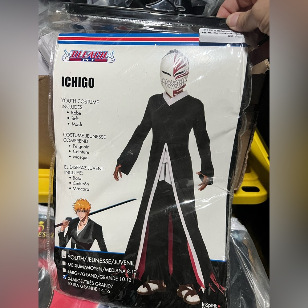 Bleach Ichigo child costume size XL 14-16-NEW